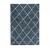Hoogpolig vloerkleed - Grand Lines Blauw/Creme
