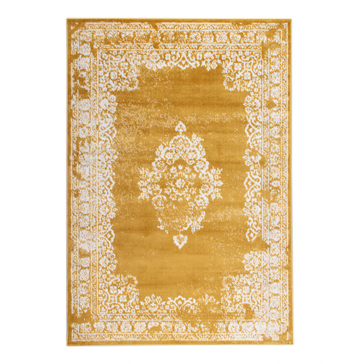 Vintage Vloerkleed - Adore Medaillon Geel - 1