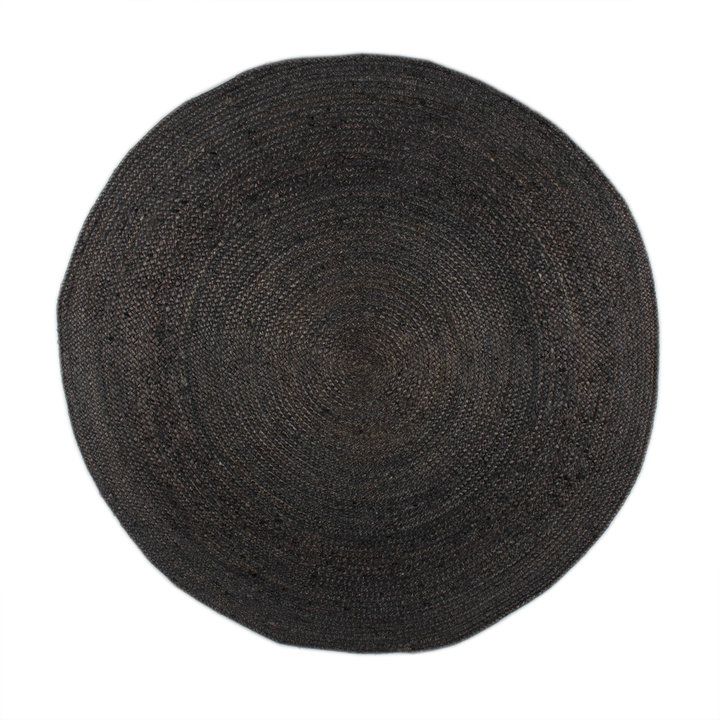 Jute vloerkleed - Fair Rond Zwart - 1
