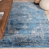 Vintage vloerkleed -  Deep Medaillon Blauw