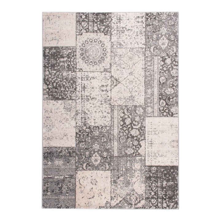 Patchwork vloerkleed - Deep Taupe/Grijs - 1