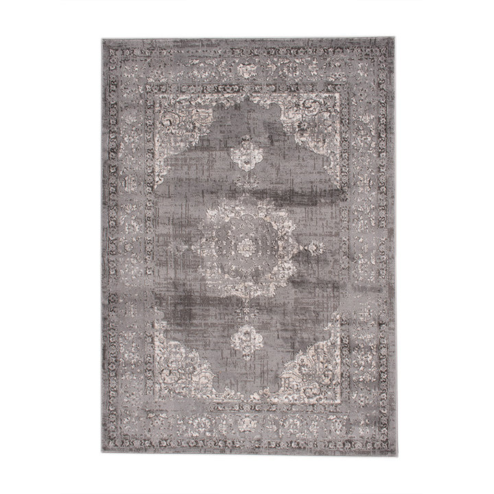 Vintage vloerkleed -  Deep Medaillon Grijs - 1