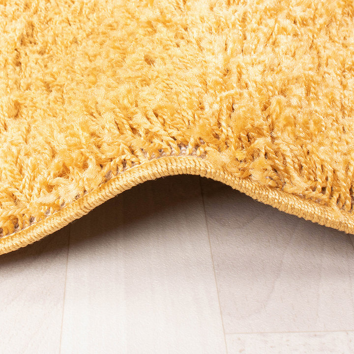 Hoogpolig vloerkleed - Solid Geel - 5