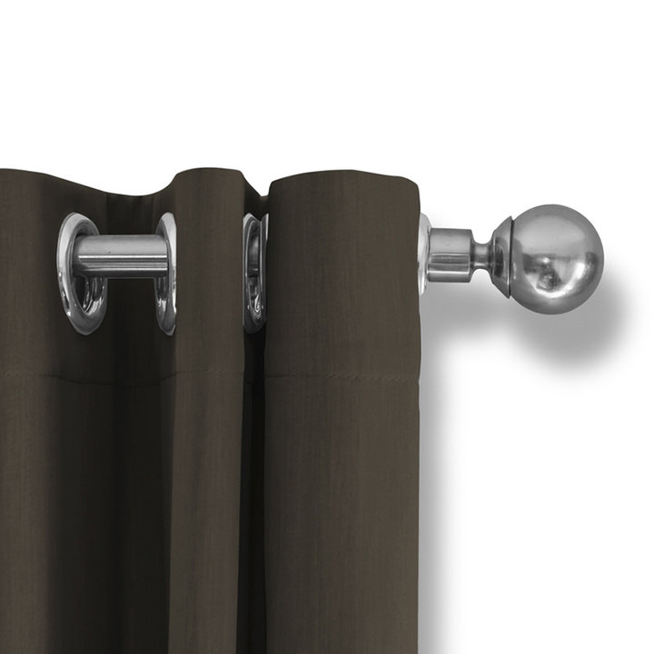 Luxe Verduisterende Gordijnen - Donker Taupe - Ringen - 1