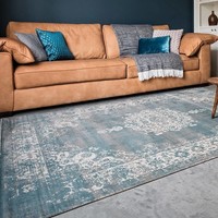 Vintage vloerkleed - Classic Grijs/Blauw