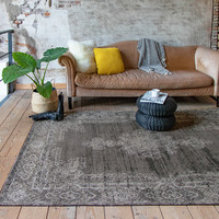 Vintage vloerkleed - Dreams Antraciet/Bruin