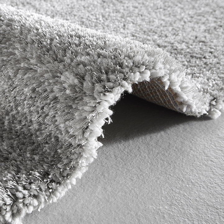 Effen vloerkleed - Glam Zilver - 3
