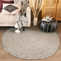 Rond wollen vloerkleed - Wise grijs/wit No. 609