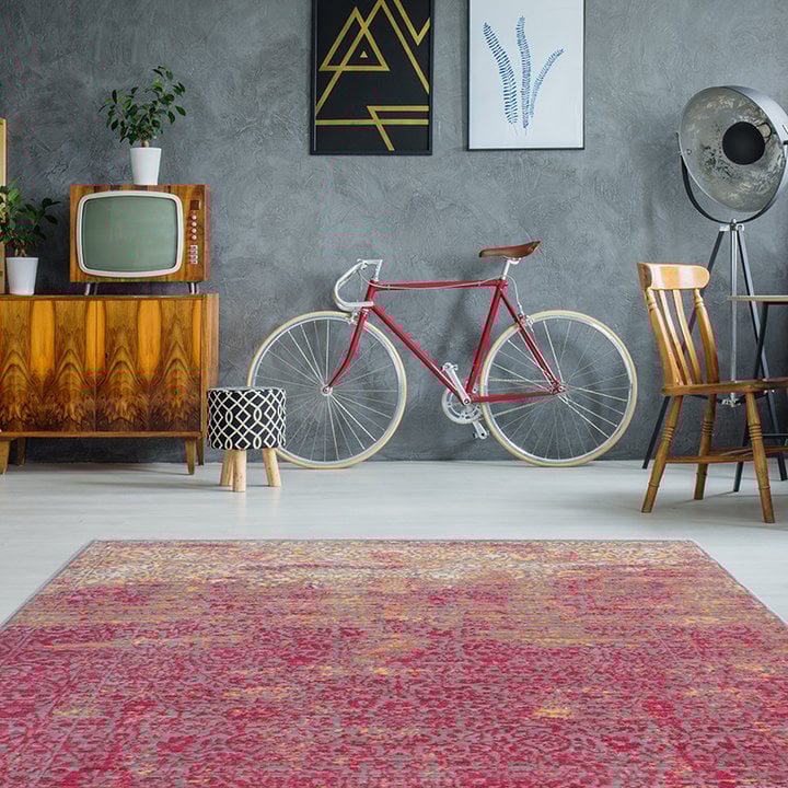 Vintage vloerkleed - Antiek 200 Oranje Rood