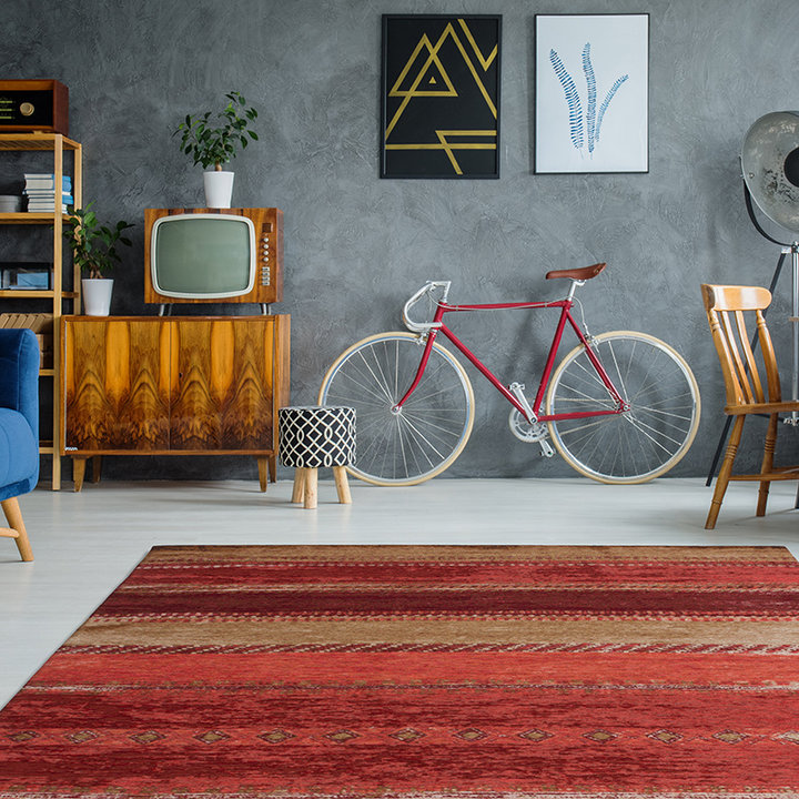 Modern vloerkleed - Bright 200 Multi/Rood - 3