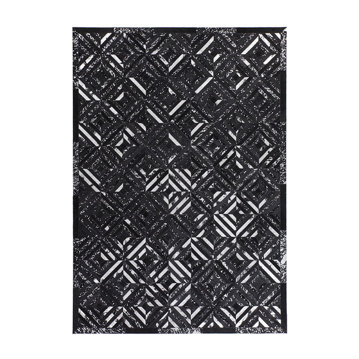 Leren vloerkleed - Soul 410 Zilver - 1