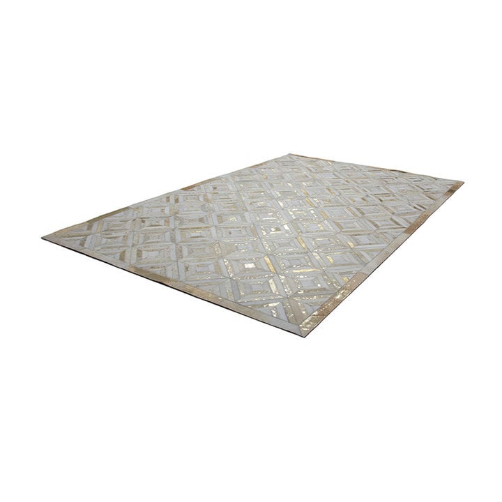 Leren vloerkleed - Soul 410 Ivoor/Goud - 2