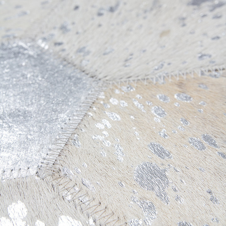 Leren vloerkleed - Soul 210 Zilver - 3