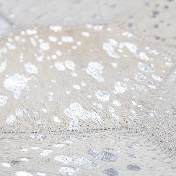 Leren vloerkleed - Soul 210 Zilver - 4