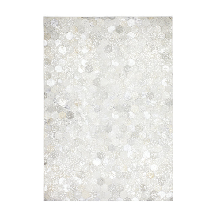 Leren vloerkleed - Soul 210 Zilver - 1