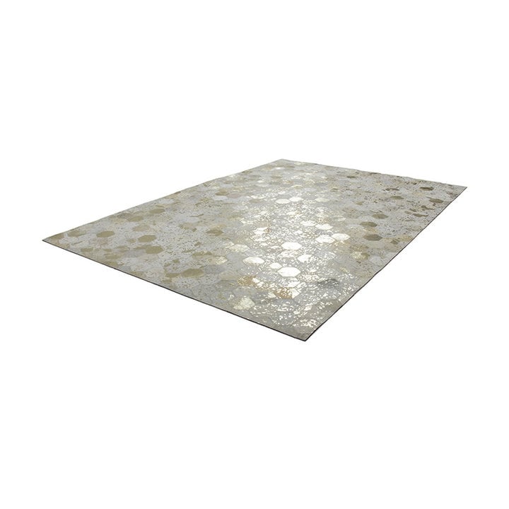 Leren vloerkleed - Soul 210 Ivoor/Goud - 2