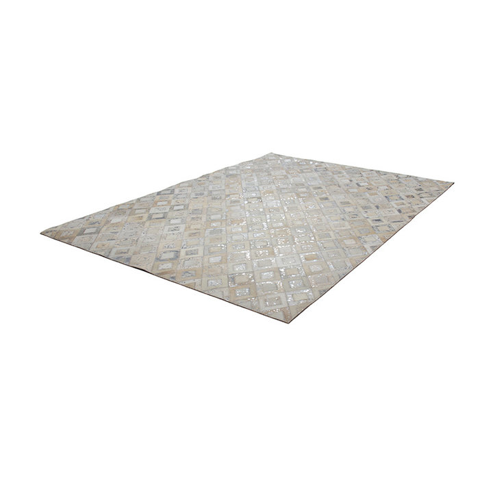 Leren vloerkleed - Soul 110 Zilver - 2