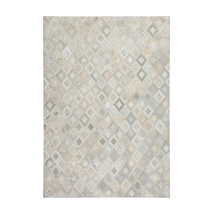 Leren vloerkleed - Soul 110 Zilver - 1