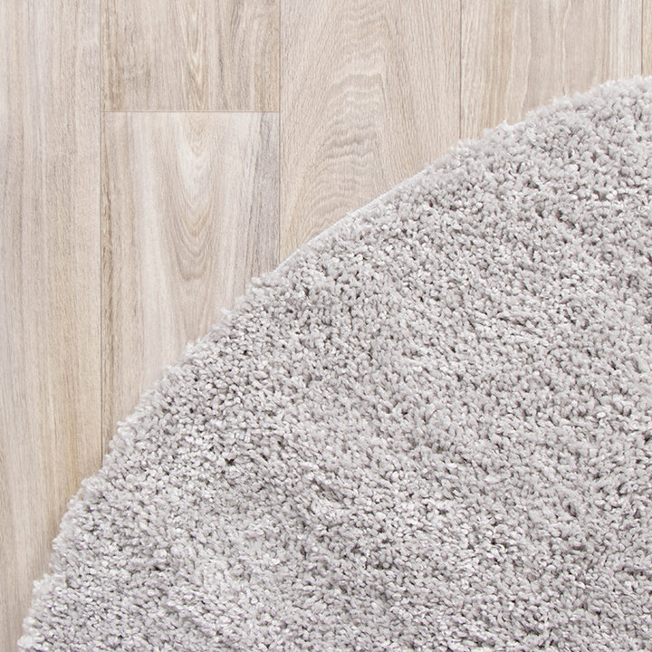 Rond hoogpolig vloerkleed - Lofty Licht Grijs - 5