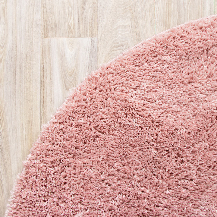 Rond hoogpolig vloerkleed - Lofty Roze - 5