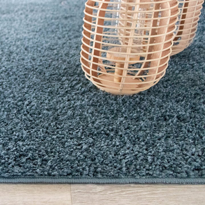 Rond hoogpolig vloerkleed - Lofty Blauw - 4