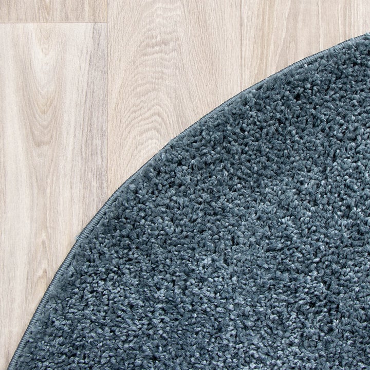 Rond hoogpolig vloerkleed - Lofty Blauw - 5