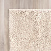 Hoogpolig vloerkleed - Lofty Creme/Wit