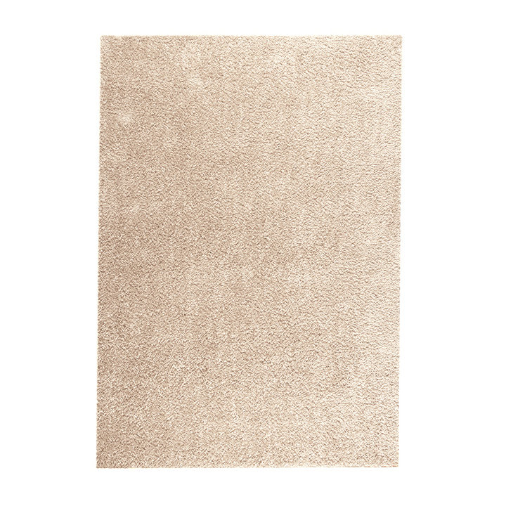 Hoogpolig vloerkleed - Solid Beige - 1