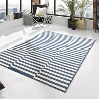 Laagpolig vloerkleed - Gloria Panel Blauw