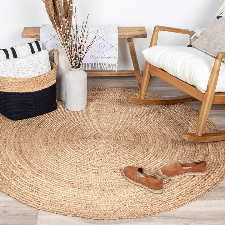 Jute vloerkleed - Fair Rond Naturel  - 3