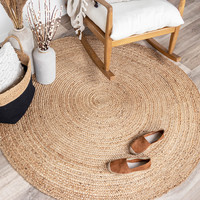 Jute vloerkleed - Fair rond naturel 
