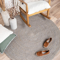 Jute vloerkleed - Fair Rond grijs