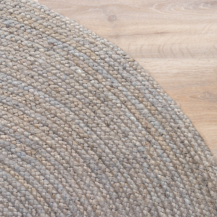 Jute vloerkleed - Fair Rond Grijs - 3
