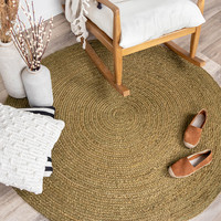 Jute vloerkleed - Fair Rond groen