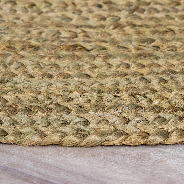 Jute vloerkleed - Fair Rond Groen - 6