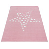 Kindervloerkleed - Bambi Ster Roze