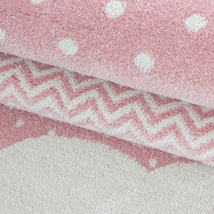 Kindervloerkleed - Bambi Wolken Roze - 4