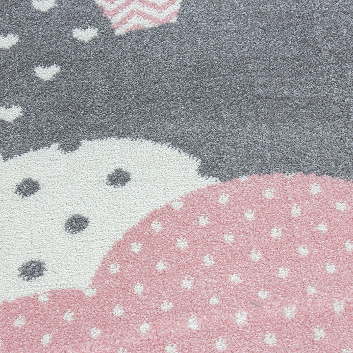 Kindervloerkleed - Bambi Wolken Roze - 3