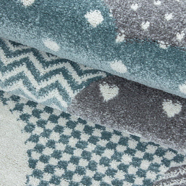 Kindervloerkleed - Bambi Wolken Blauw - 4