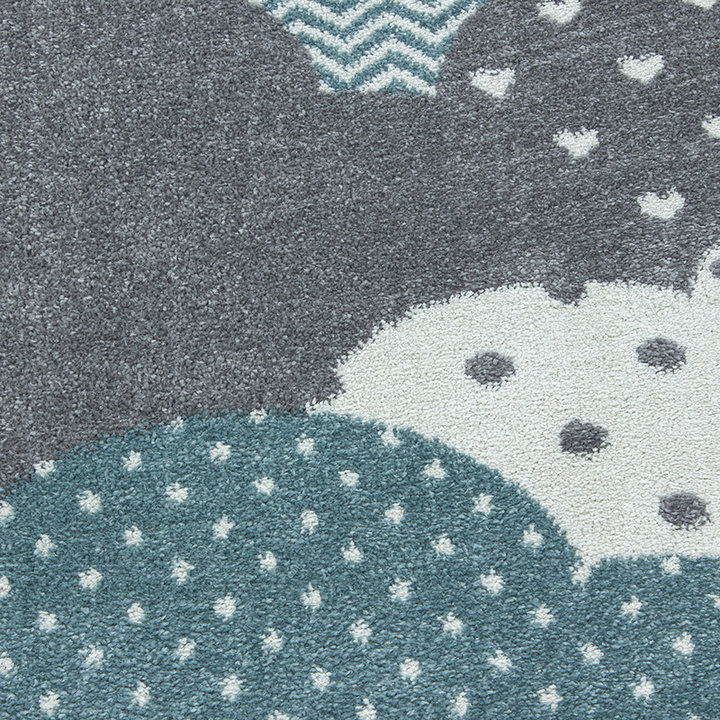 Kindervloerkleed - Bambi Wolken Blauw - 3