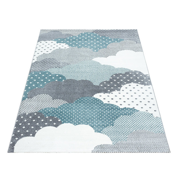 Kindervloerkleed - Bambi Wolken Blauw - 1