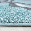Rond Kindervloerkleed - Bambi Schildpad Blauw