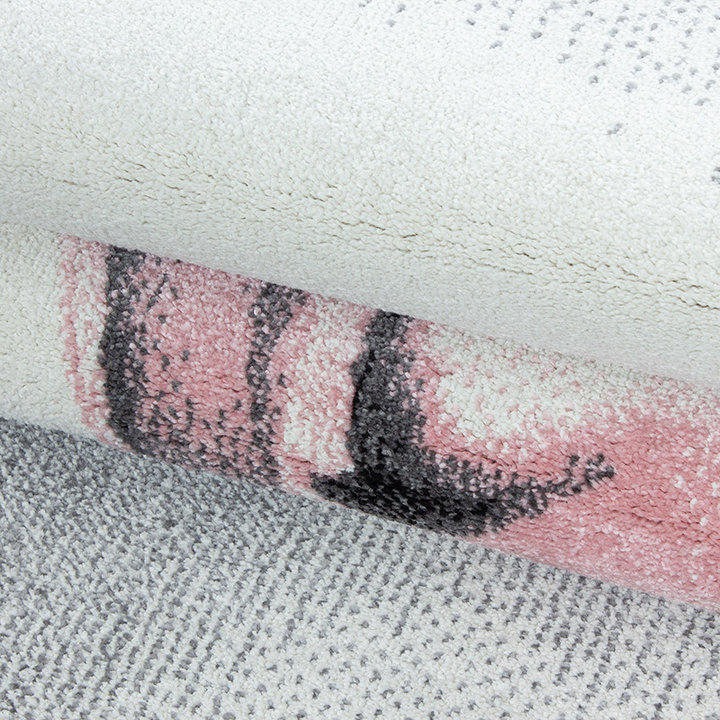 Rond Kindervloerkleed - Bambi Hert Roze - 3