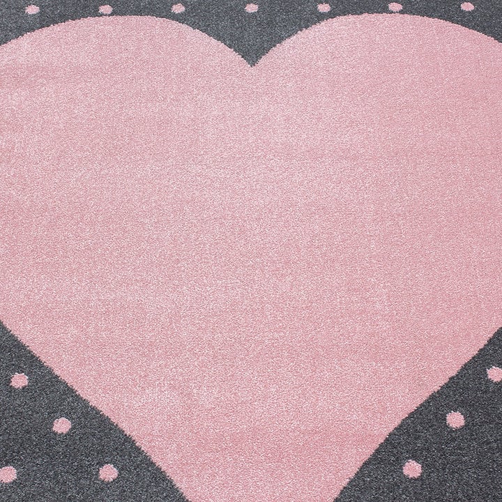 Rond Kindervloerkleed - Bambi Hart Roze - 1