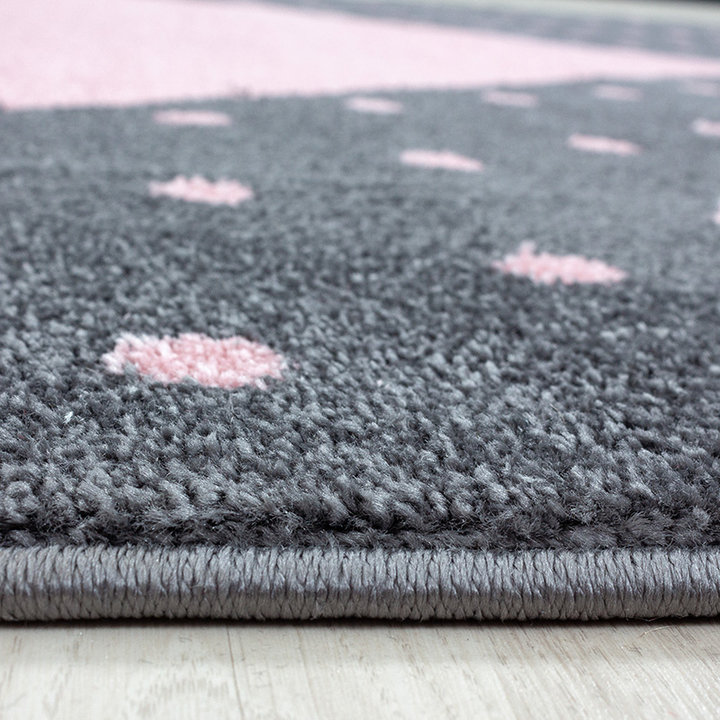 Rond Kindervloerkleed - Bambi Hart Roze - 2