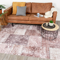 Patchwork vloerkleed - Lago Rood Roze