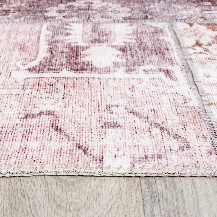 Patchwork vloerkleed - Lago Rood/Roze - 4