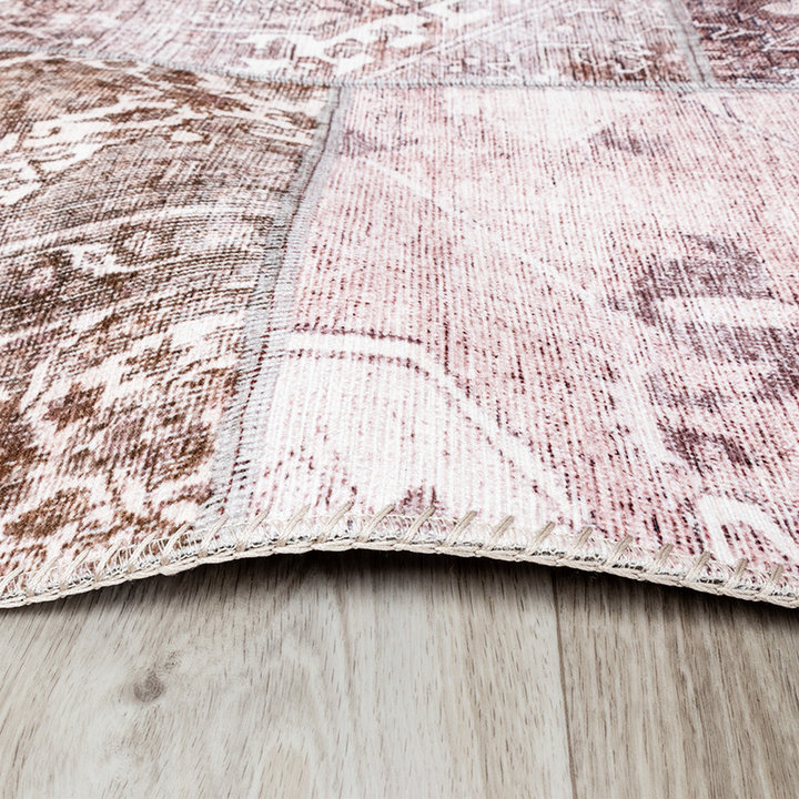 Patchwork vloerkleed - Lago Rood/Roze - 5