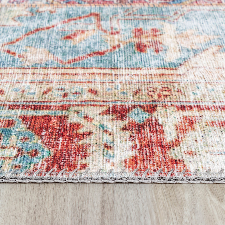 Patchwork vloerkleed - Azara Rood - 3