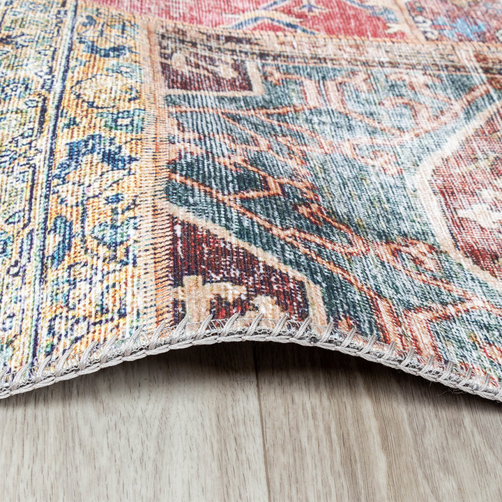 Patchwork vloerkleed - Azara Rood - 4